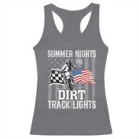 Dirt Bike Racerback Tank Top Summer Nights Dirt Track Lights Racing