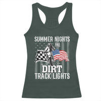 Dirt Bike Racerback Tank Top Summer Nights Dirt Track Lights Racing