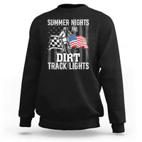 Dirt Bike Sweatshirt Summer Nights Dirt Track Lights Racing