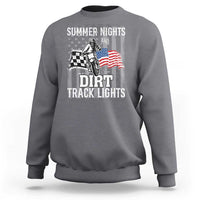 Dirt Bike Sweatshirt Summer Nights Dirt Track Lights Racing