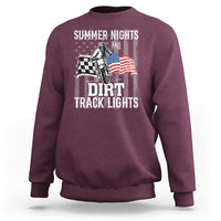 Dirt Bike Sweatshirt Summer Nights Dirt Track Lights Racing