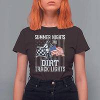 Dirt Bike T Shirt For Women Summer Nights Dirt Track Lights Racing