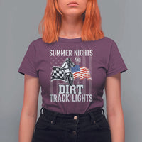 Dirt Bike T Shirt For Women Summer Nights Dirt Track Lights Racing