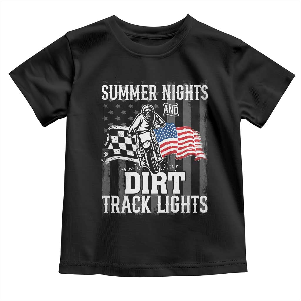 Dirt Bike Toddler T Shirt Summer Nights Dirt Track Lights Racing