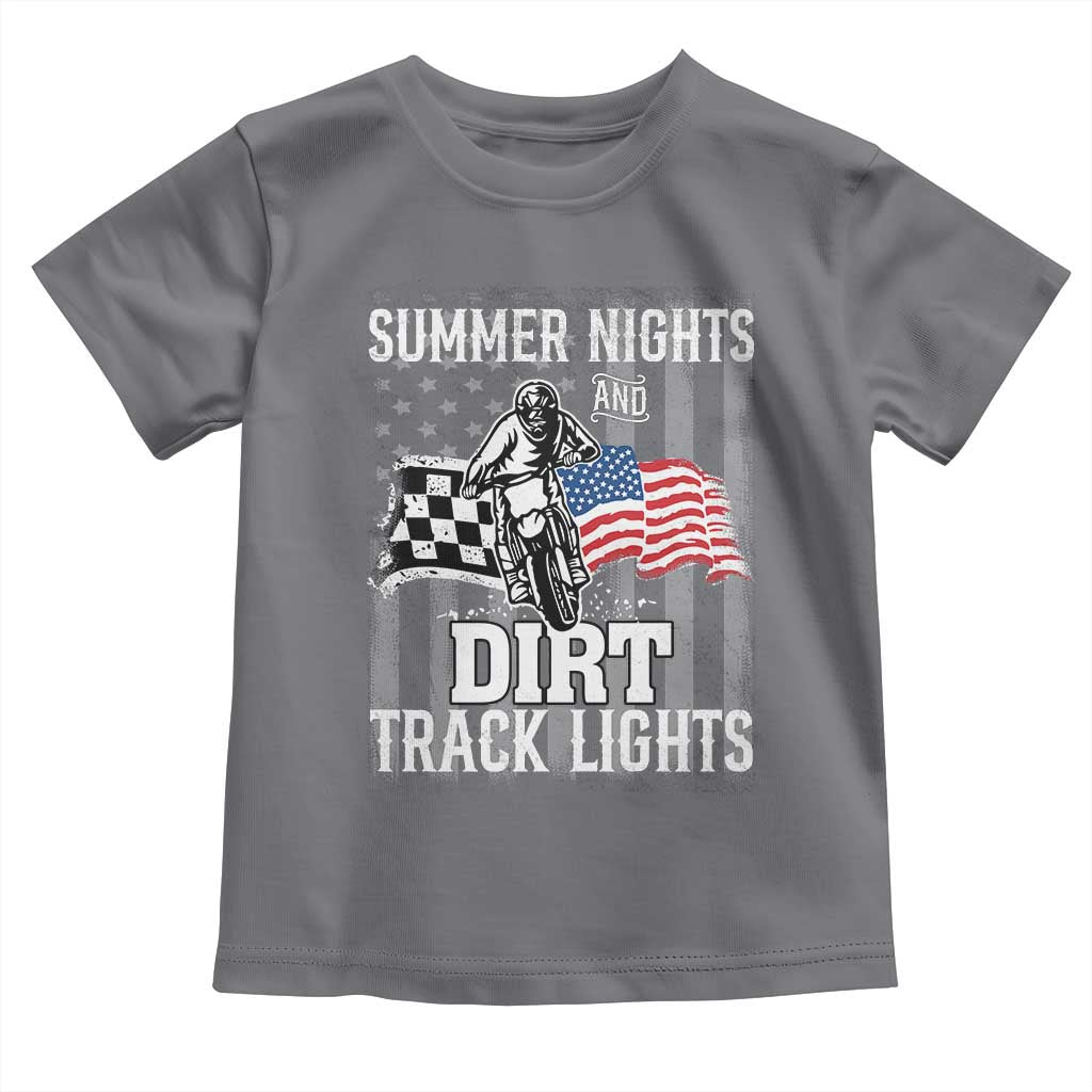 Dirt Bike Toddler T Shirt Summer Nights Dirt Track Lights Racing
