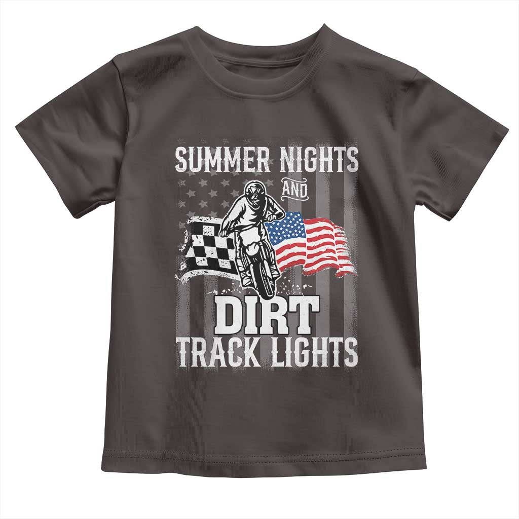 Dirt Bike Toddler T Shirt Summer Nights Dirt Track Lights Racing