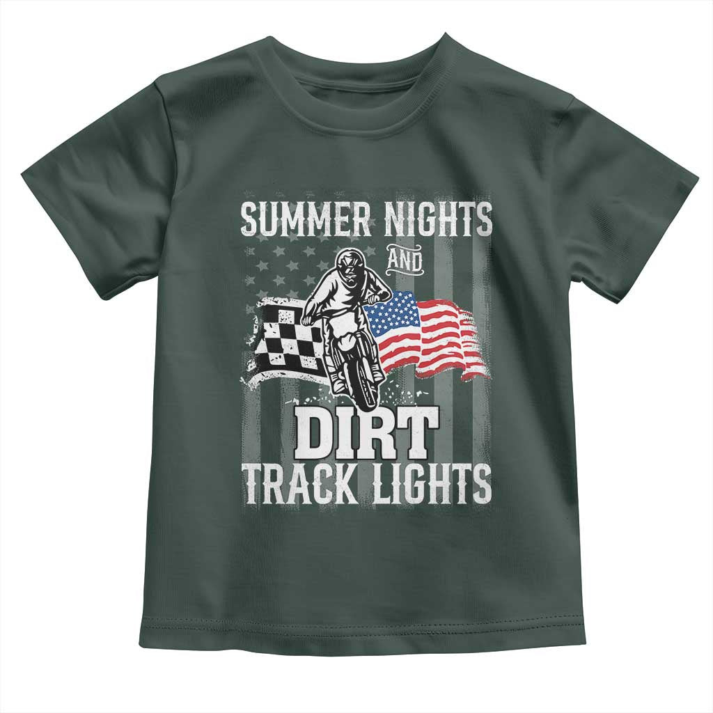 Dirt Bike Toddler T Shirt Summer Nights Dirt Track Lights Racing