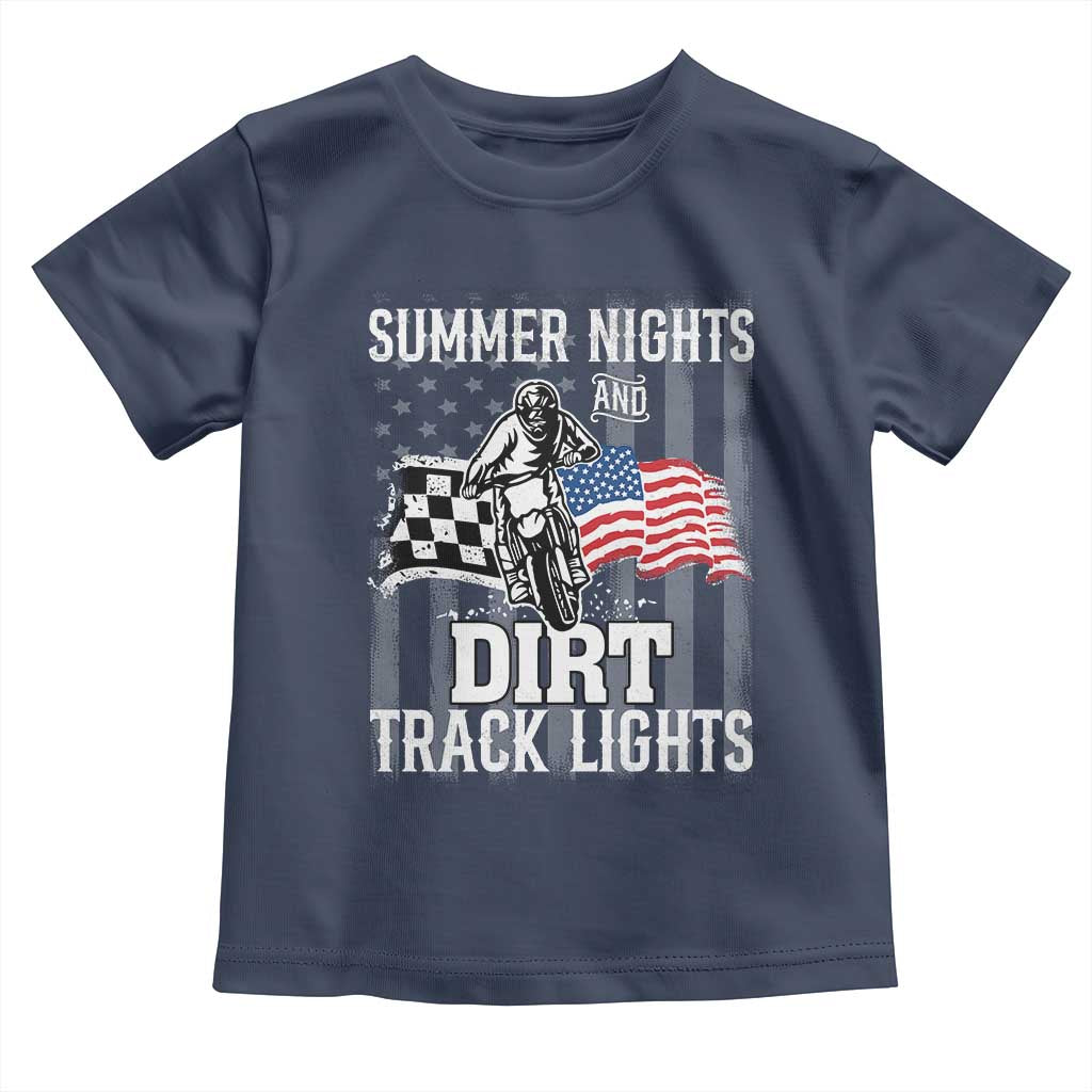 Dirt Bike Toddler T Shirt Summer Nights Dirt Track Lights Racing