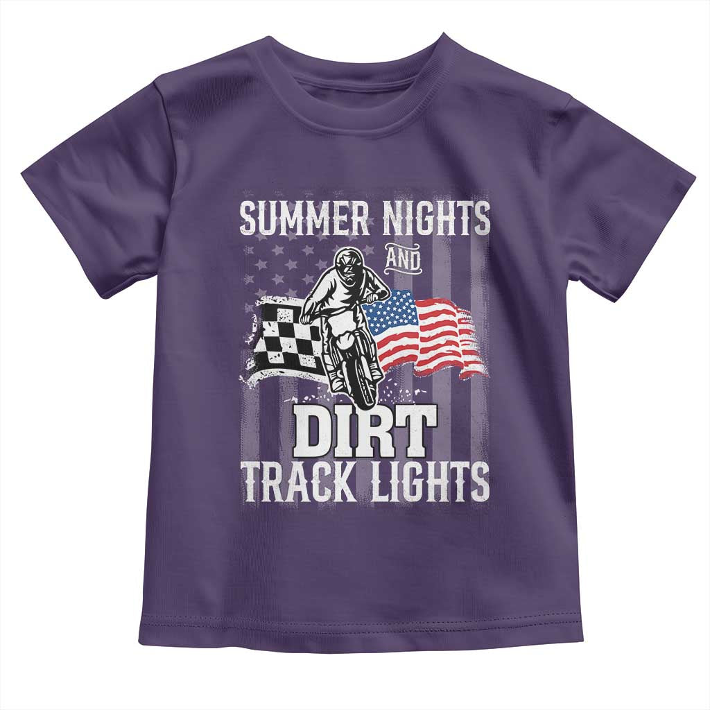 Dirt Bike Toddler T Shirt Summer Nights Dirt Track Lights Racing