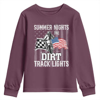 Dirt Bike Youth Sweatshirt Summer Nights Dirt Track Lights Racing