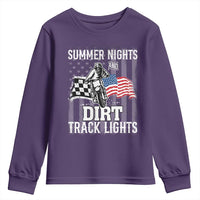Dirt Bike Youth Sweatshirt Summer Nights Dirt Track Lights Racing