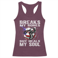 Dirt Bike Racerback Tank Top Breaks My Bones But Heals My Soul