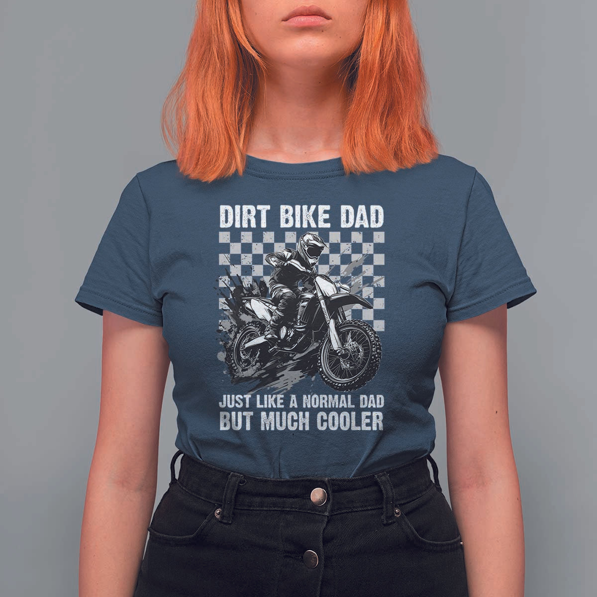 Dirt Bike Dad T Shirt For Women Just Like A Normal Dad But Much Cooler
