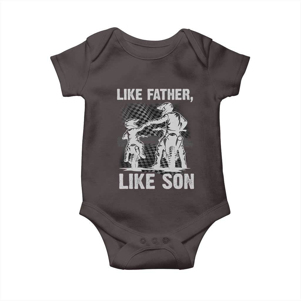 Like Father Like Son Dirt Bike Baby Onesie