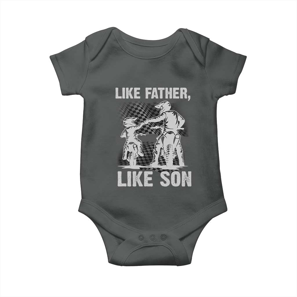 Like Father Like Son Dirt Bike Baby Onesie