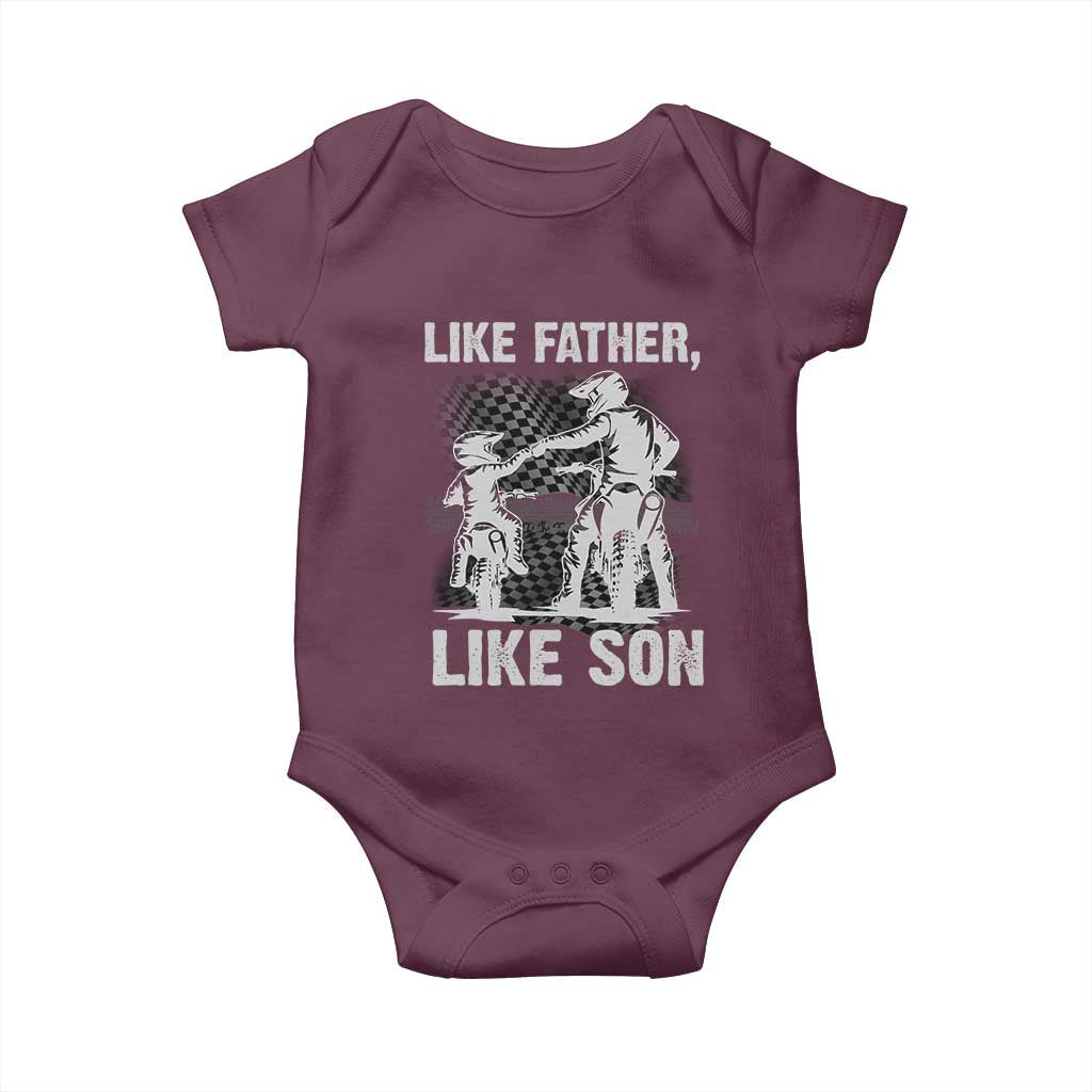 Like Father Like Son Dirt Bike Baby Onesie