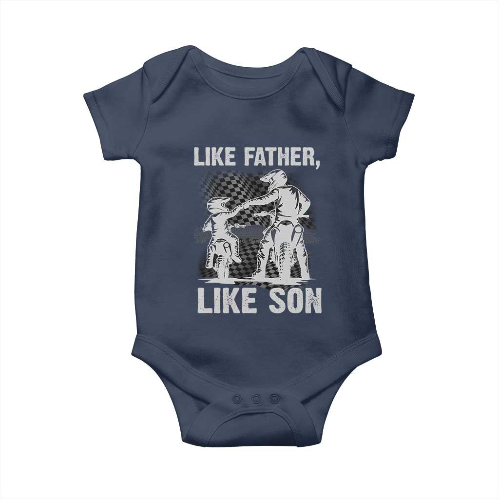 Like Father Like Son Dirt Bike Baby Onesie