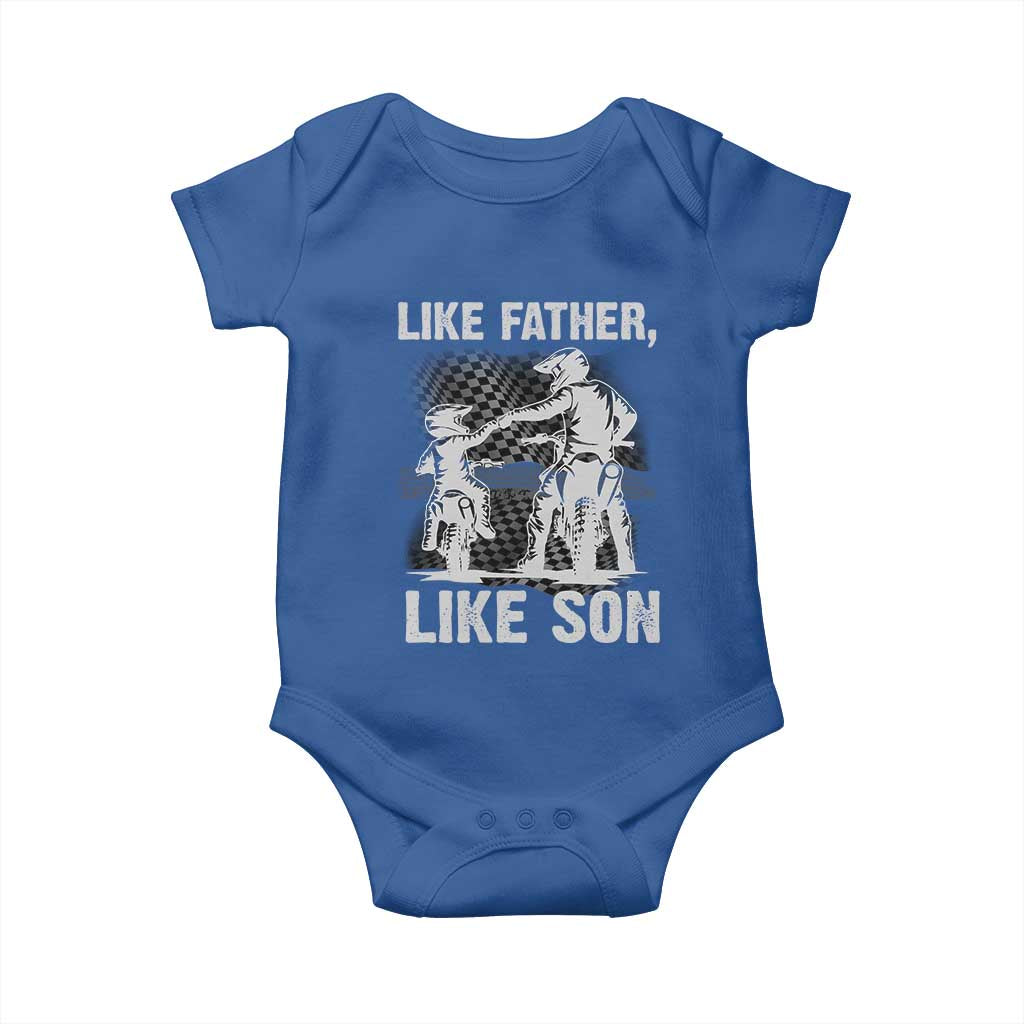 Like Father Like Son Dirt Bike Baby Onesie
