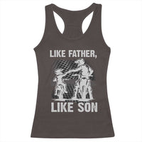 Like Father Like Son Dirt Bike Racerback Tank Top