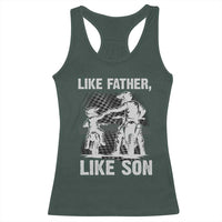 Like Father Like Son Dirt Bike Racerback Tank Top