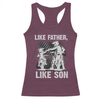Like Father Like Son Dirt Bike Racerback Tank Top