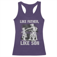 Like Father Like Son Dirt Bike Racerback Tank Top