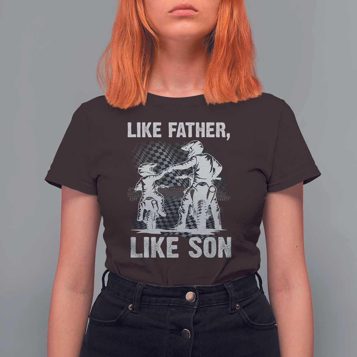 Like Father Like Son Dirt Bike T Shirt For Women