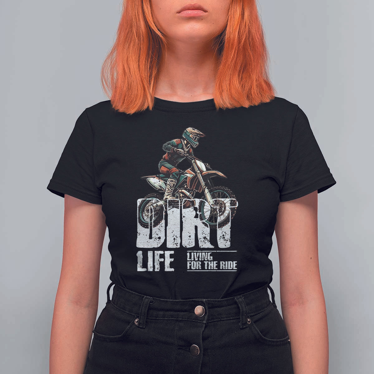 Dirt Bike T Shirt For Women Dirt Life Living For The Ride