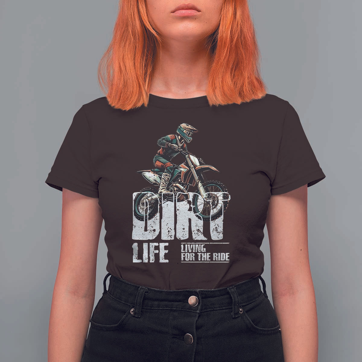 Dirt Bike T Shirt For Women Dirt Life Living For The Ride