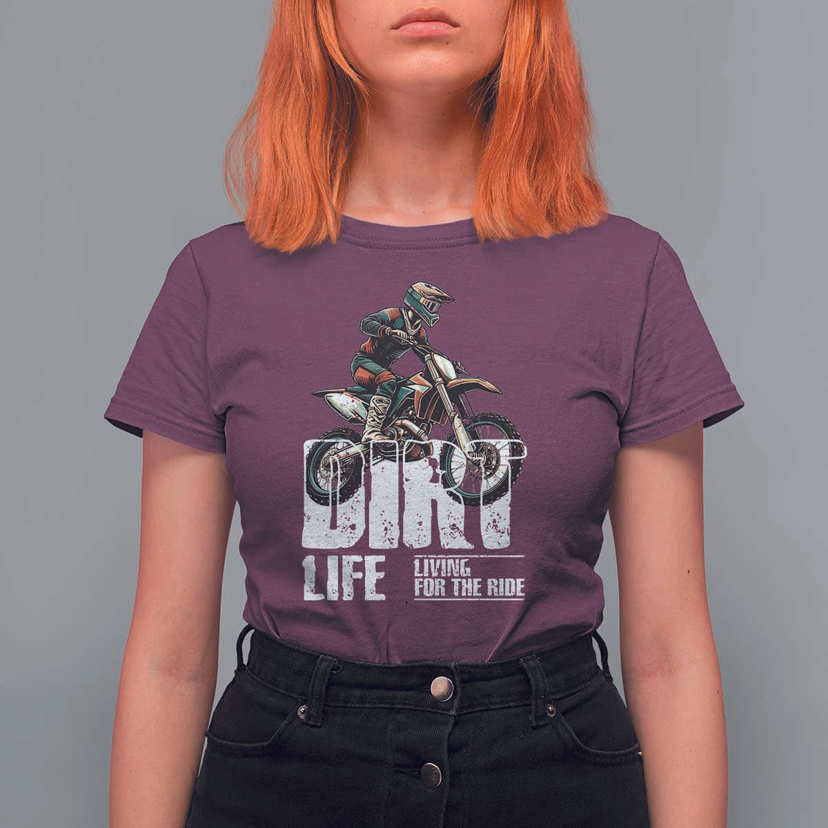 Dirt Bike T Shirt For Women Dirt Life Living For The Ride