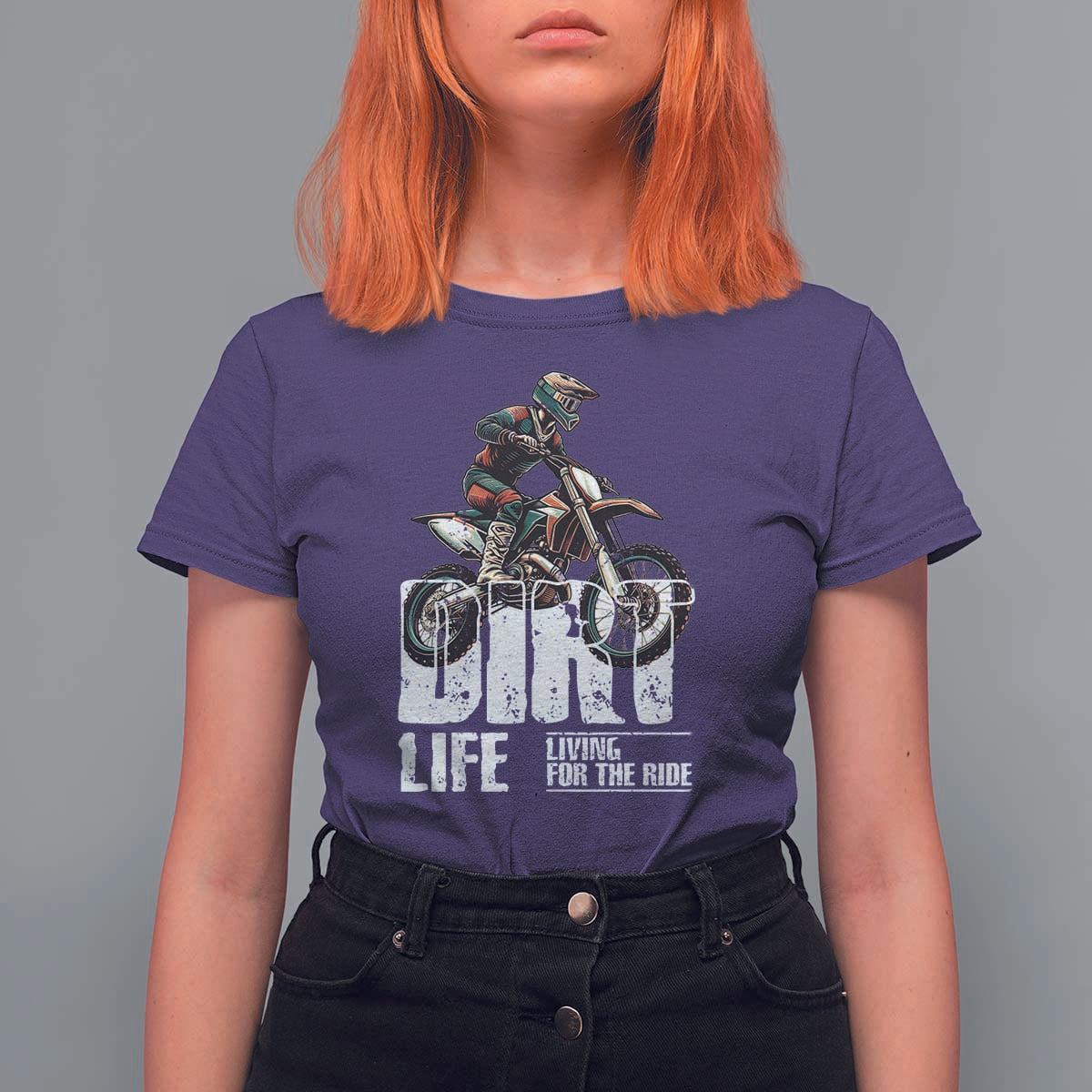 Dirt Bike T Shirt For Women Dirt Life Living For The Ride