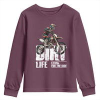 Dirt Bike Youth Sweatshirt Dirt Life Living For The Ride