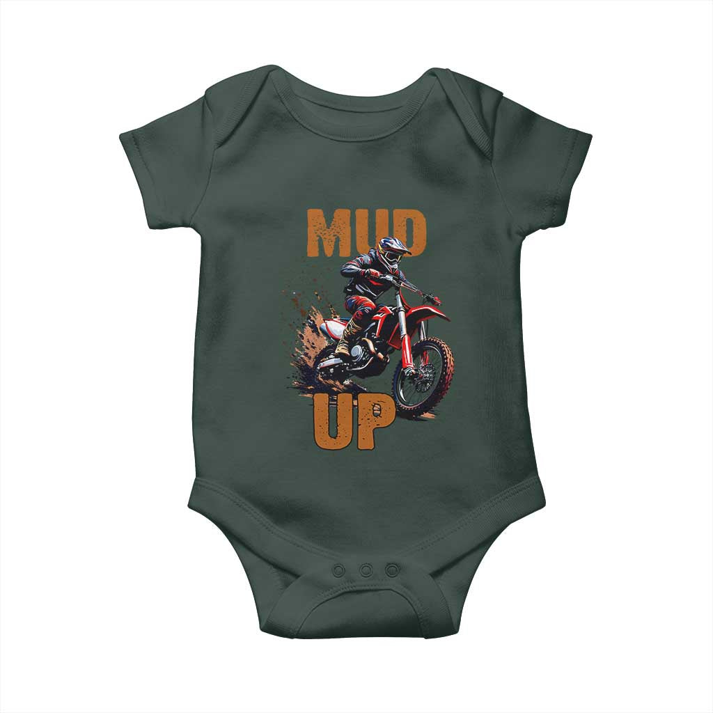 Dirt Bike Mud Up Baby Onesie