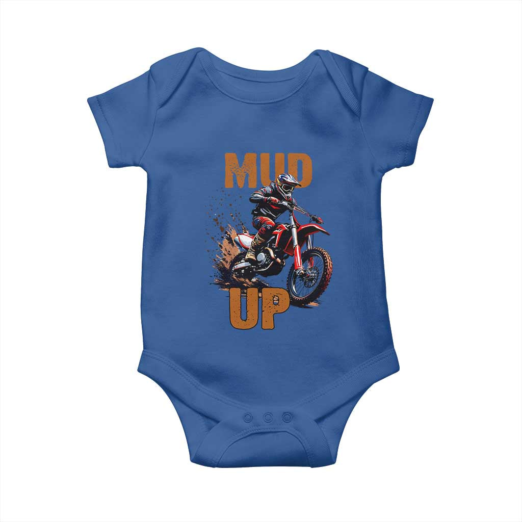 Dirt Bike Mud Up Baby Onesie