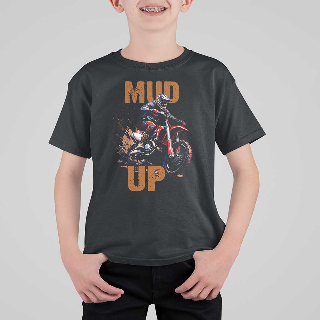 Dirt Bike Mud Up T Shirt For Kid