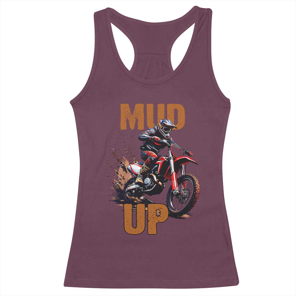 Dirt Bike Mud Up Racerback Tank Top