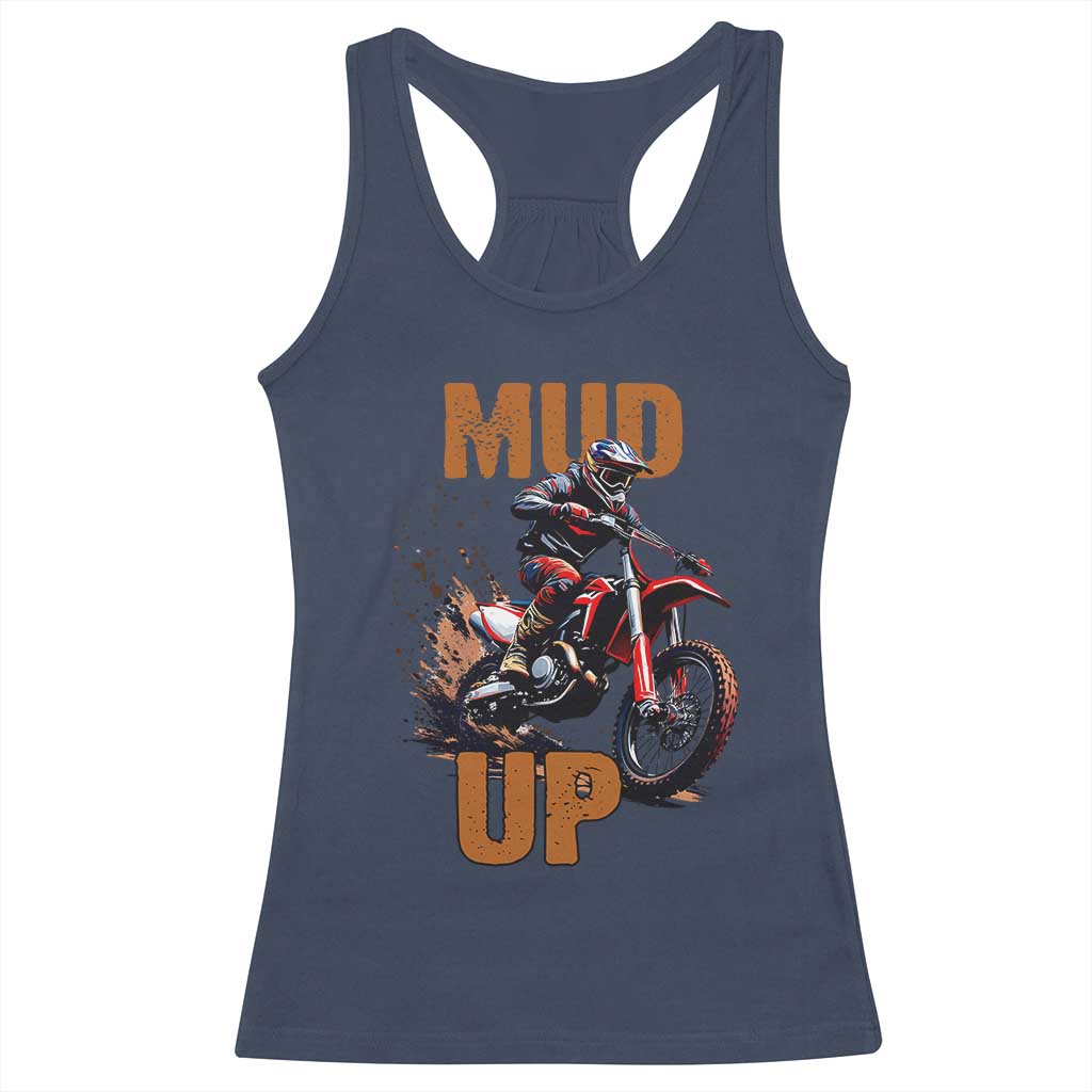 Dirt Bike Mud Up Racerback Tank Top