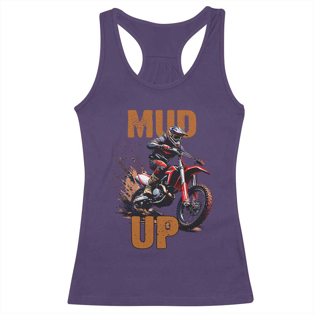 Dirt Bike Mud Up Racerback Tank Top
