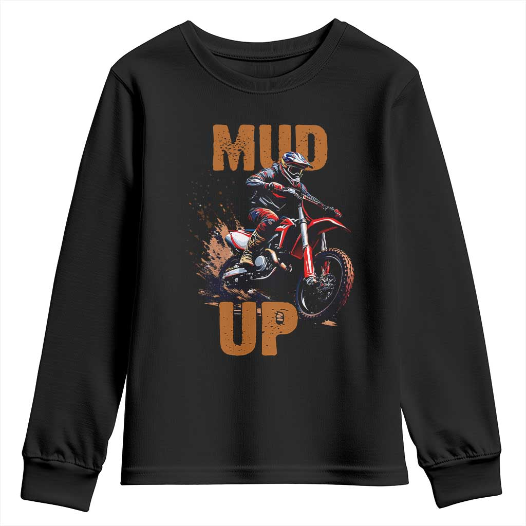 Dirt Bike Mud Up Youth Sweatshirt