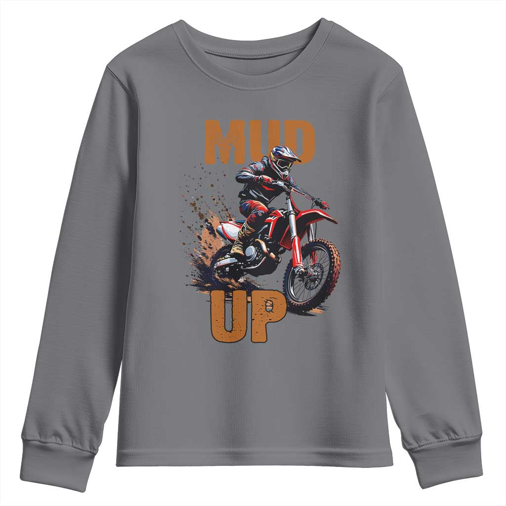 Dirt Bike Mud Up Youth Sweatshirt