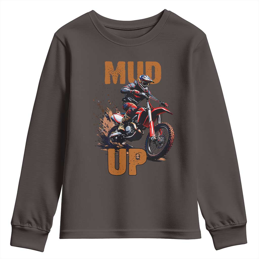 Dirt Bike Mud Up Youth Sweatshirt