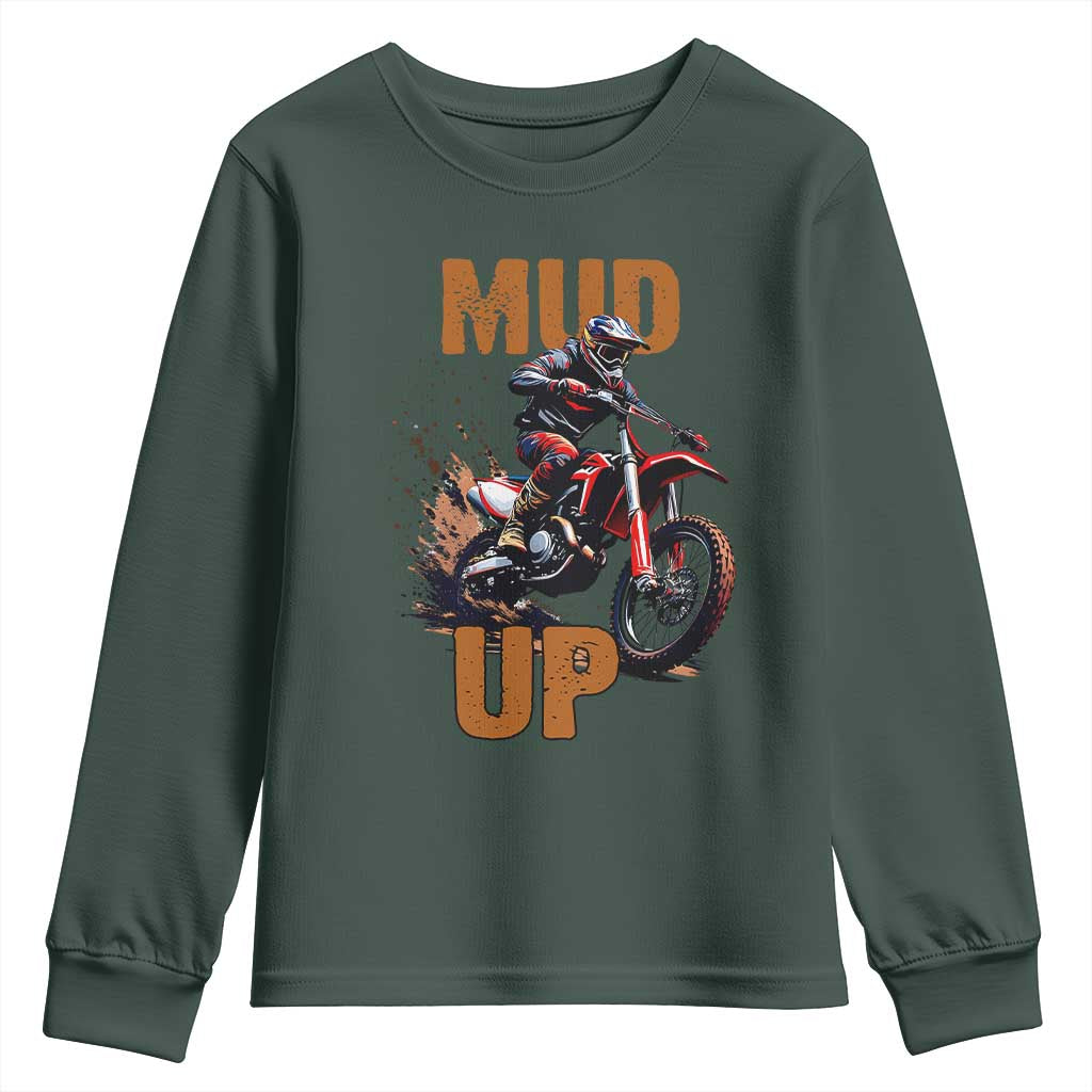 Dirt Bike Mud Up Youth Sweatshirt