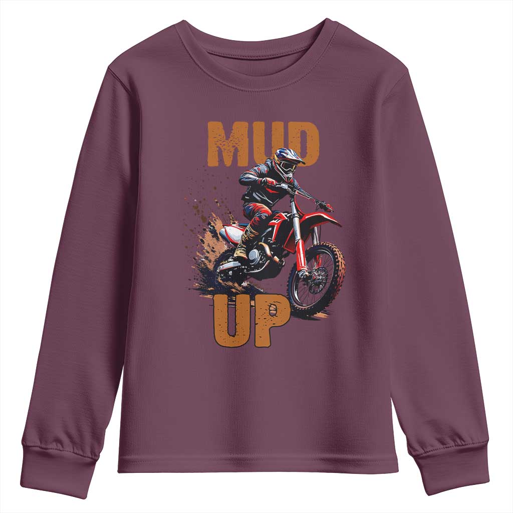 Dirt Bike Mud Up Youth Sweatshirt