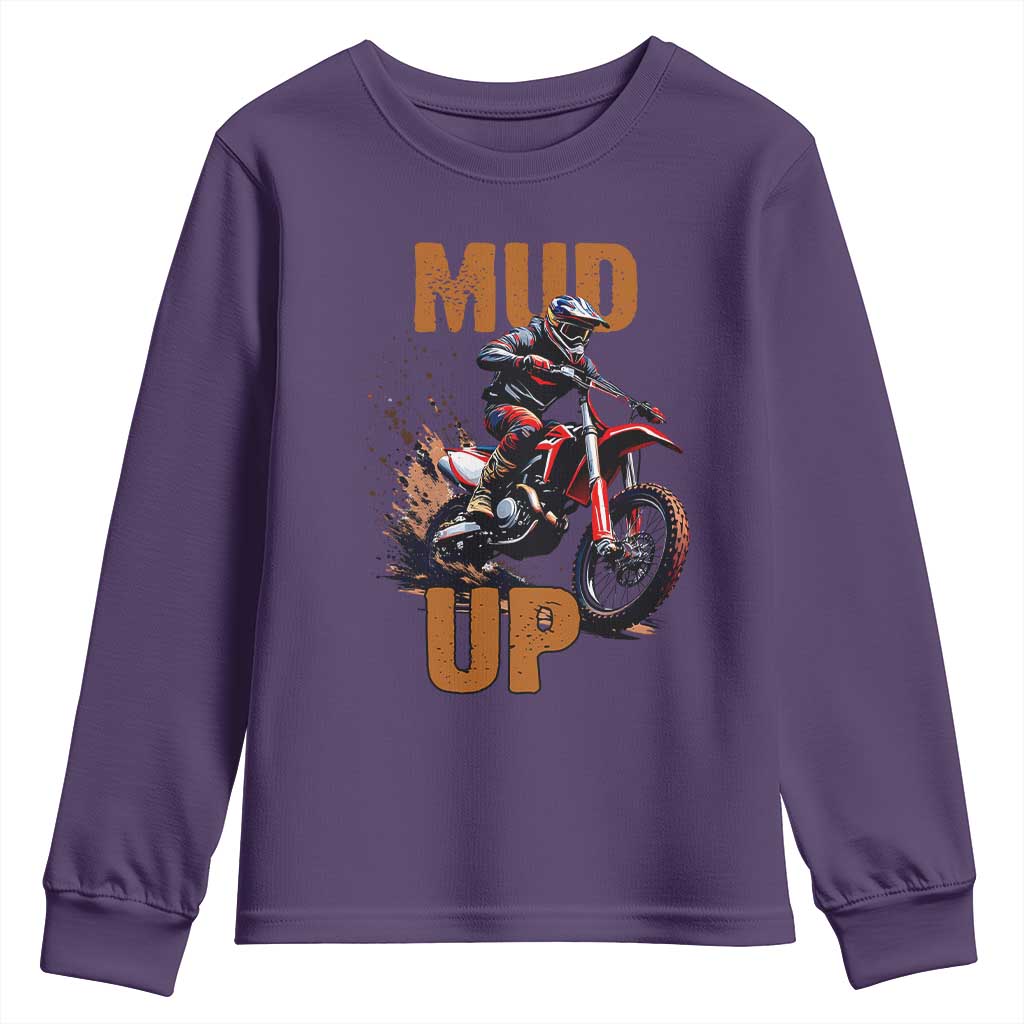 Dirt Bike Mud Up Youth Sweatshirt