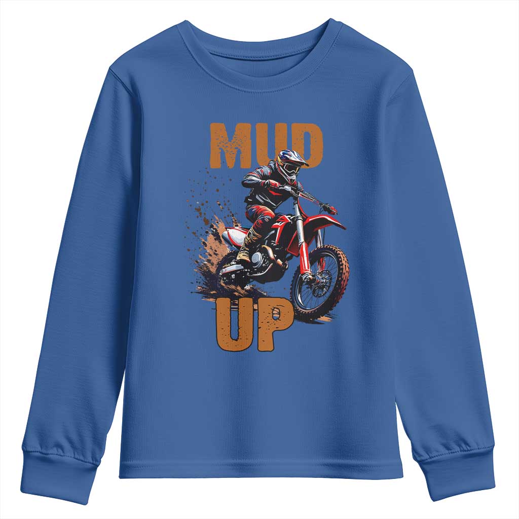 Dirt Bike Mud Up Youth Sweatshirt