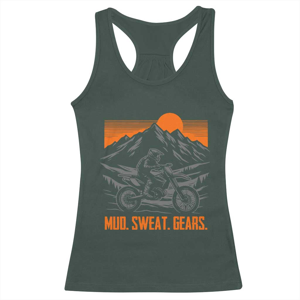 Mud Sweat Gears Dirt Bike Racerback Tank Top