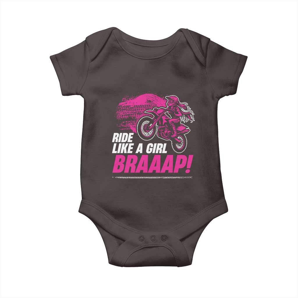 Dirt Bike Girl Baby Onesie Braaap Like A Girl