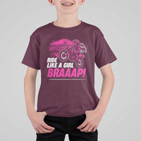Dirt Bike Girl T Shirt For Kid Braaap Like A Girl