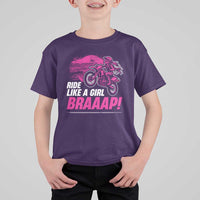 Dirt Bike Girl T Shirt For Kid Braaap Like A Girl