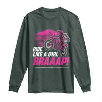 Dirt Bike Girl Long Sleeve Shirt Braaap Like A Girl
